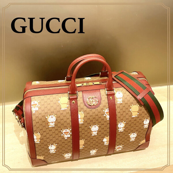 グッチ ドラえもん ミディアム ダッフル バッグ 偽物 647815 2TJBG 8587